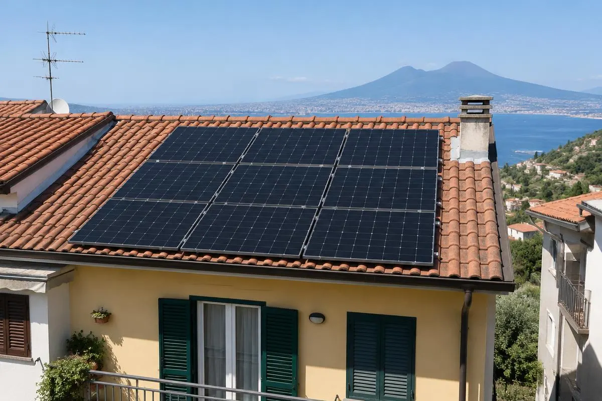 Impianto fotovoltaico realizzato da RB Impianti in Campania