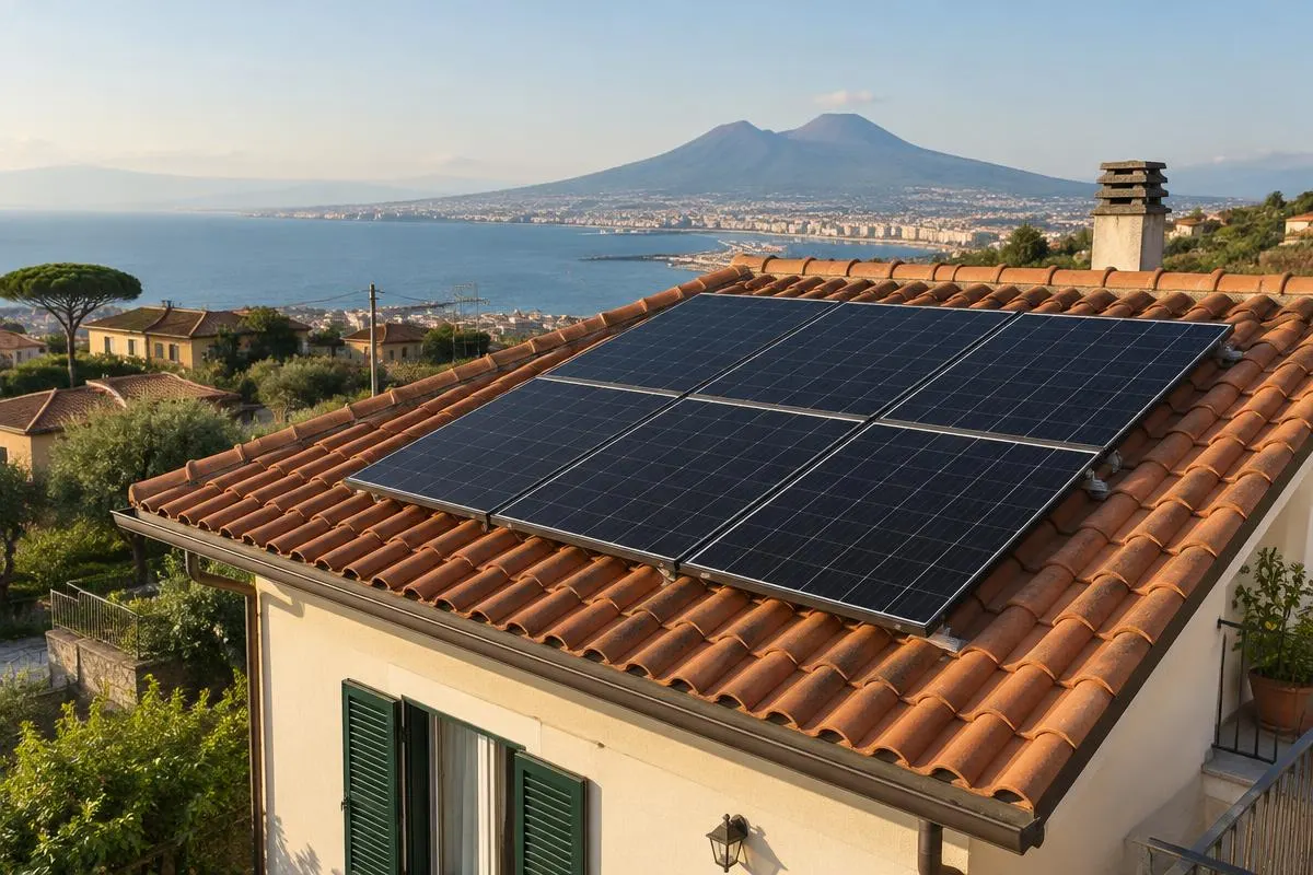 Impianto fotovoltaico realizzato da RB Impianti in Campania