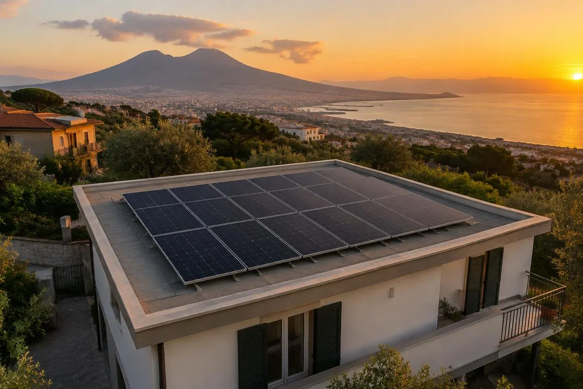 Impianto fotovoltaico realizzato da RB Impianti in Campania